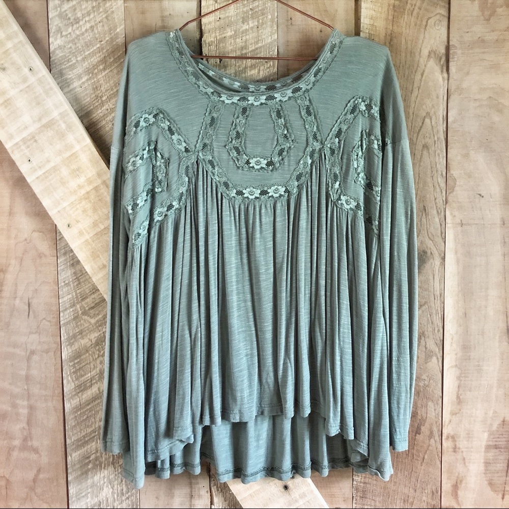 (EUC) Lace Babydoll Blouse